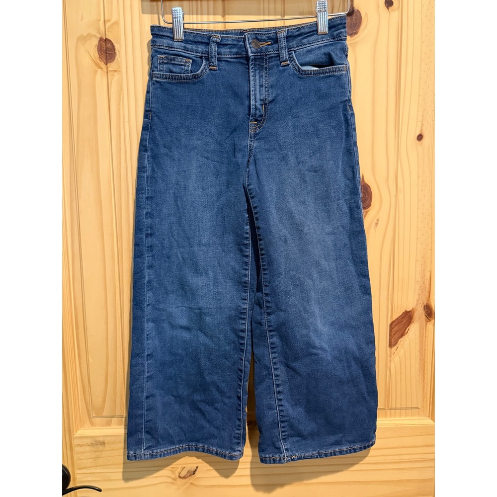 Gap Kids SuperSoft Wide-Leg Ankle Jeans Blue Medium Wash Denim Size 10